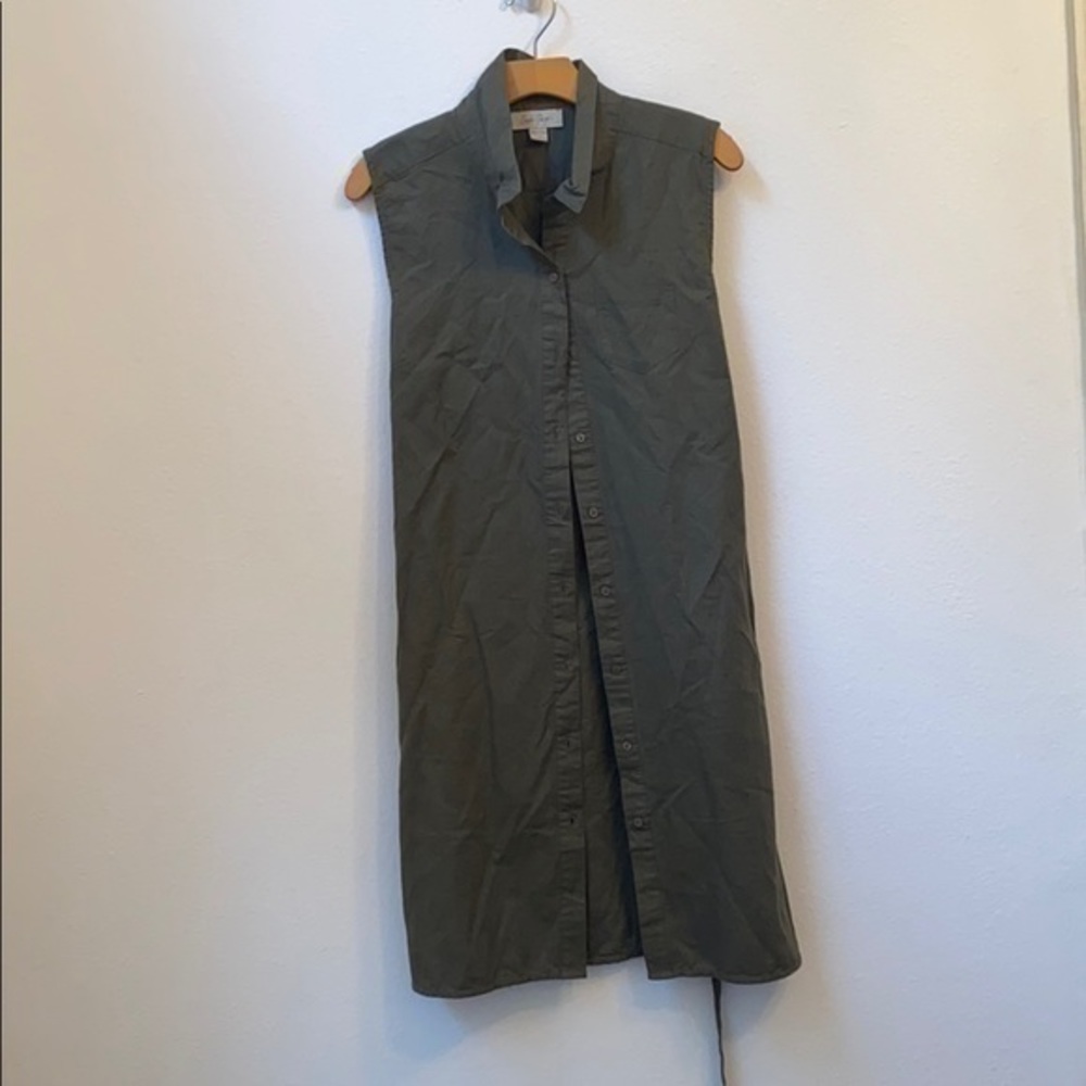 Charlie Paige Olive Green Sleeveless Dress